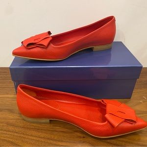 Leather flats Napoléoni, size 8, red